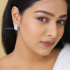 Round Cut Lab Diamond Pave Earrings - Cheriva Jewels
