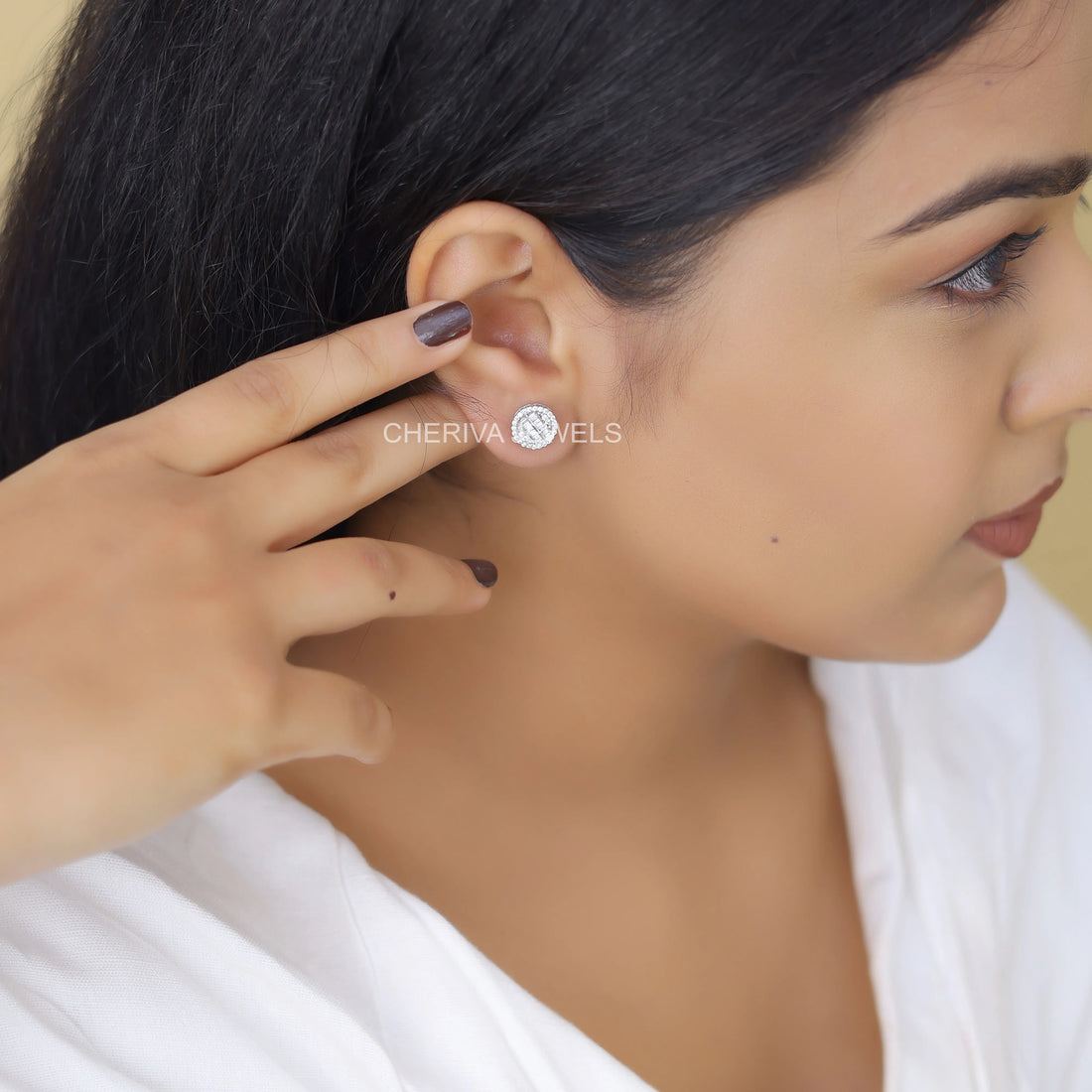 Round and Baguette Lab Diamond Studs