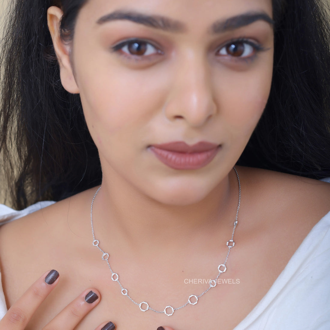 Round Cut Lab Diamond Layered Necklace
