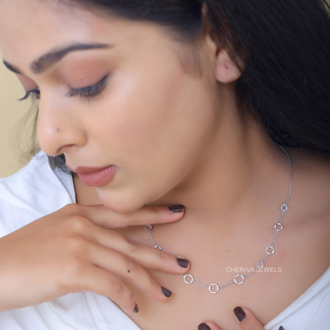 Round Cut Lab Diamond Layered Necklace