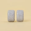 Round Cut Lab Diamond Pave Earrings - Cheriva Jewels