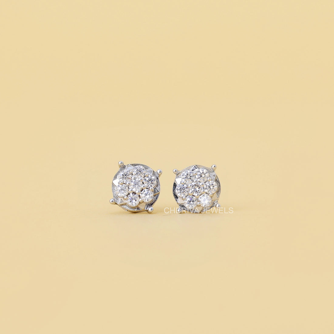 Half Carat Round Lab Grown Daimond Studs
