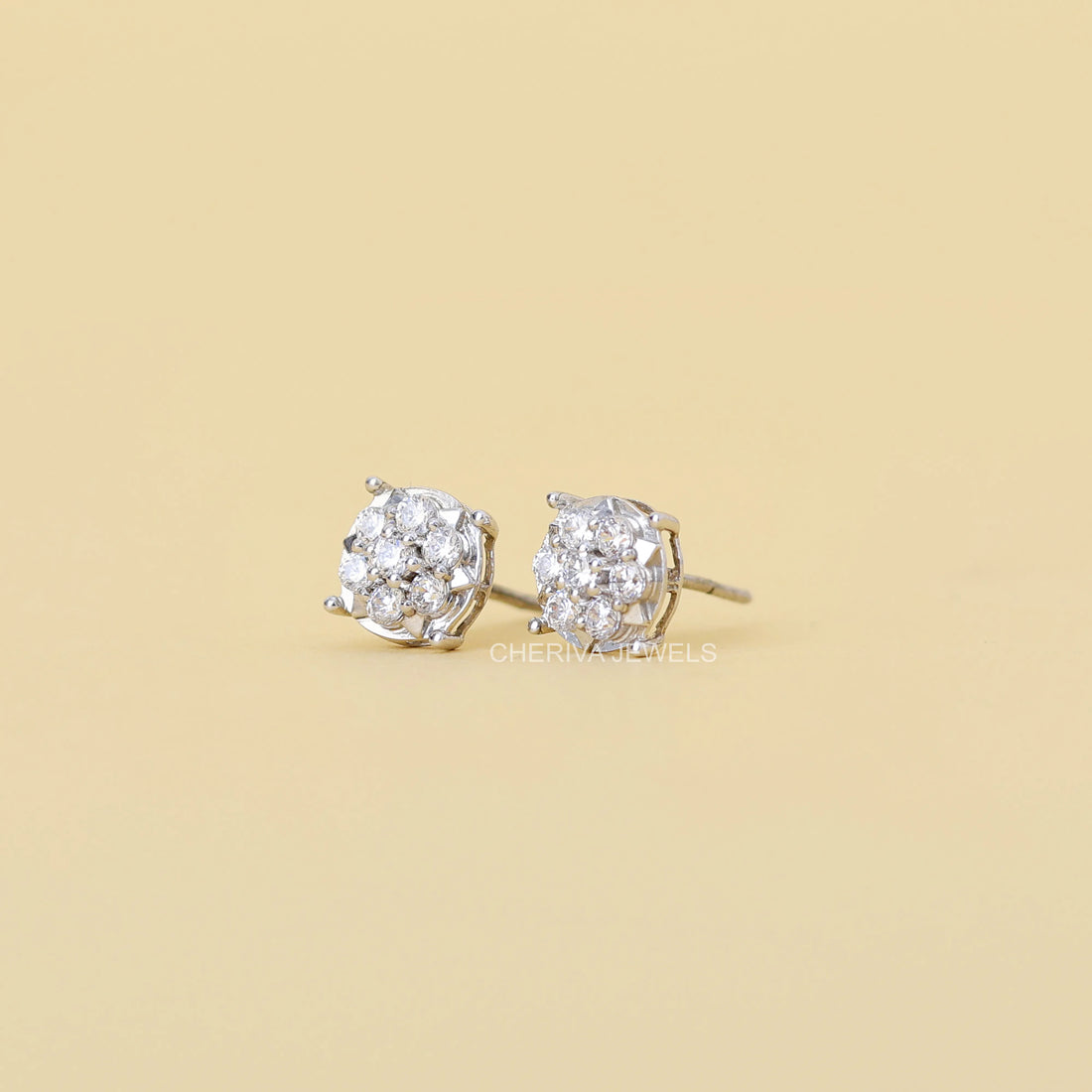 Half Carat Round Lab Grown Daimond Studs