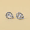 Round cut Lab Diamond Stud Earrings in White Gold - Cheriva Jewels