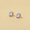 Round Cut Diamond Halo Earrings Studs - Cheriva Jewels