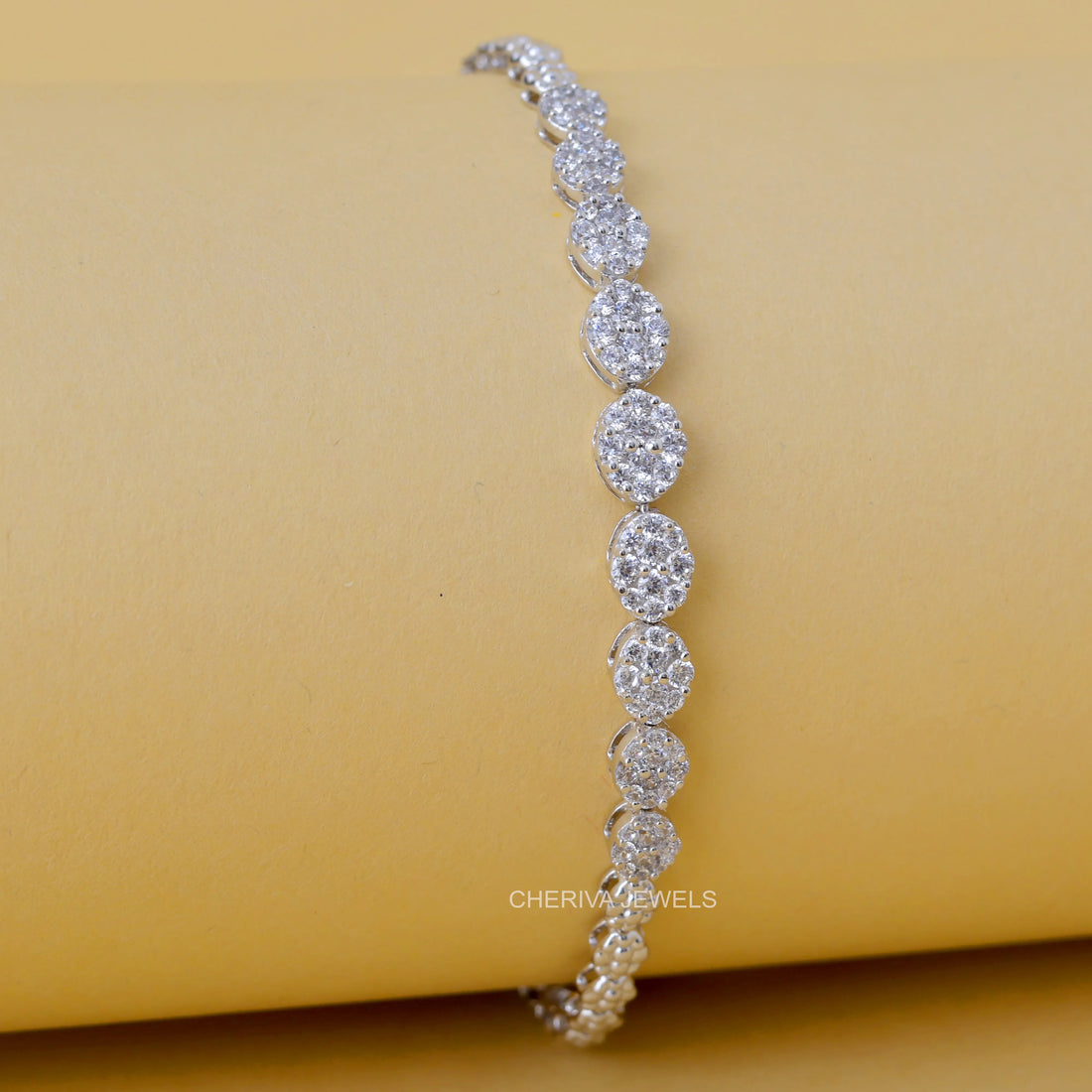Heart Shaped Lab Diamond Bracelet For Her