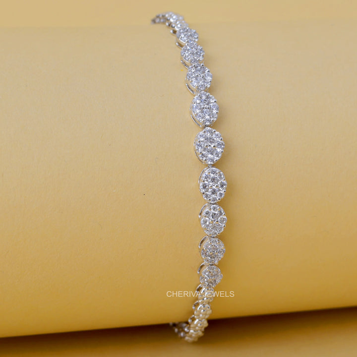 Heart Shaped Lab Diamond Bracelet For Her