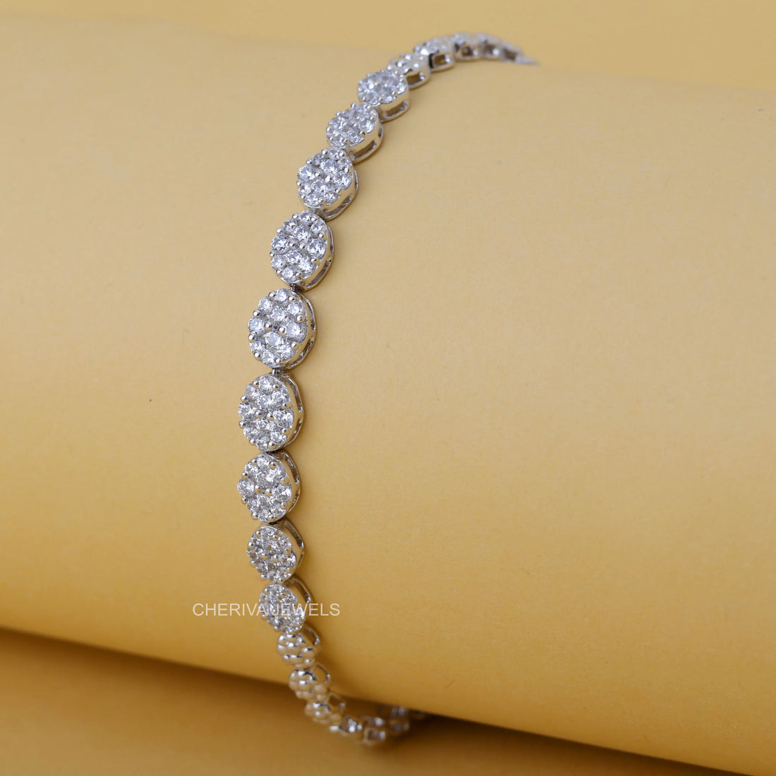 Heart Shaped Lab Diamond Bracelet For Her
