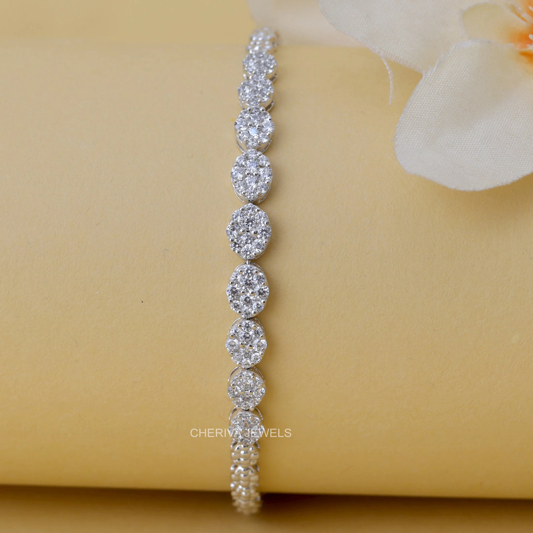 Heart Shaped Lab Diamond Bracelet For Her