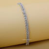Round and Baguette Cut Diamond Tennis Bracelet