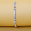 7.2 Carat Emerald Cut Lab Diamond Bracelet