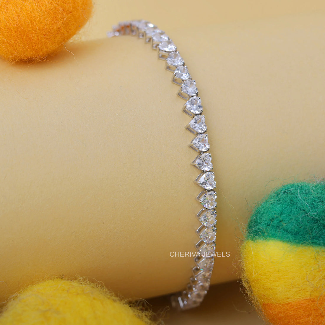 8.2 Carat Heart Shaped Diamond Bracelet