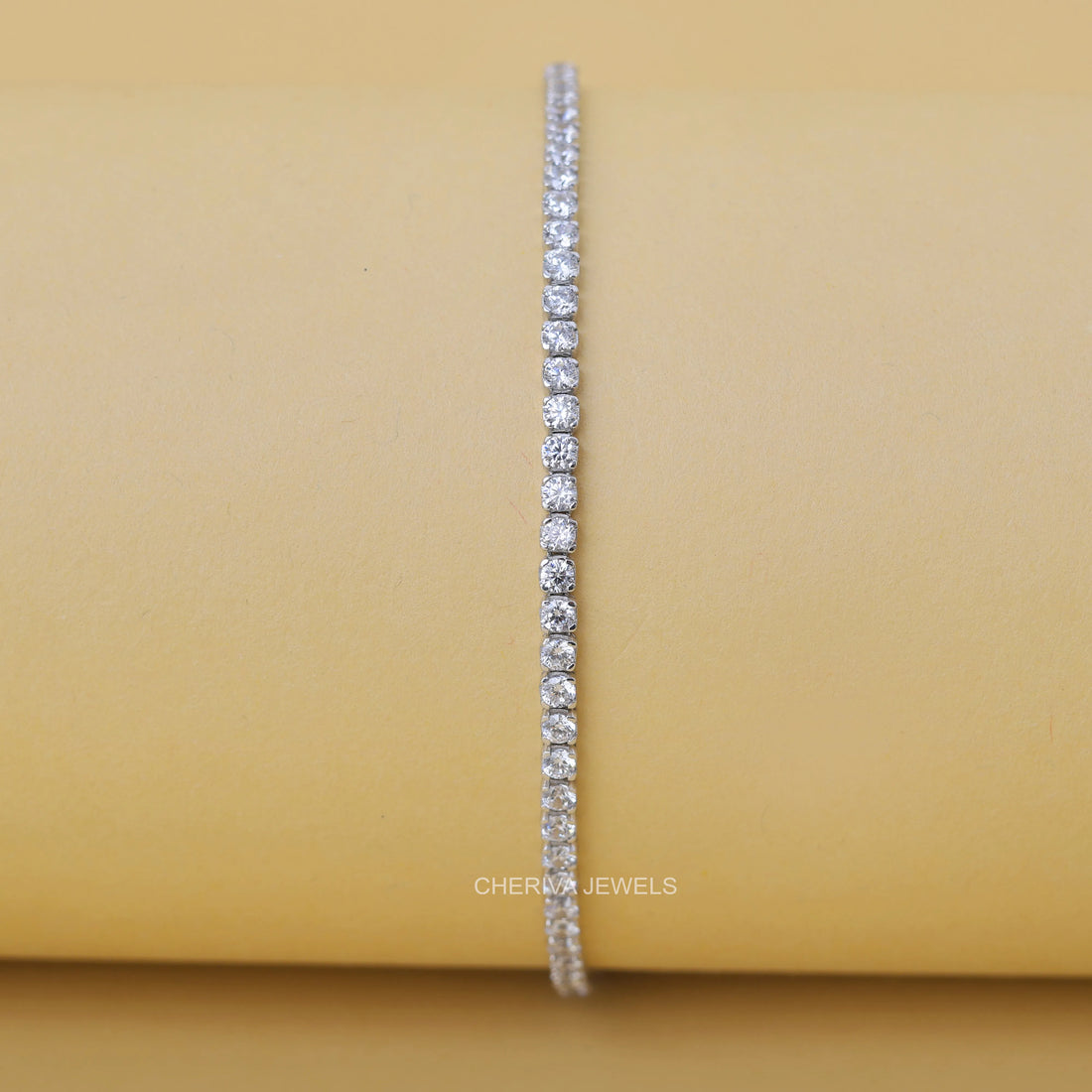3.2 CT Brilliant Round Diamond Tennis Bracelet