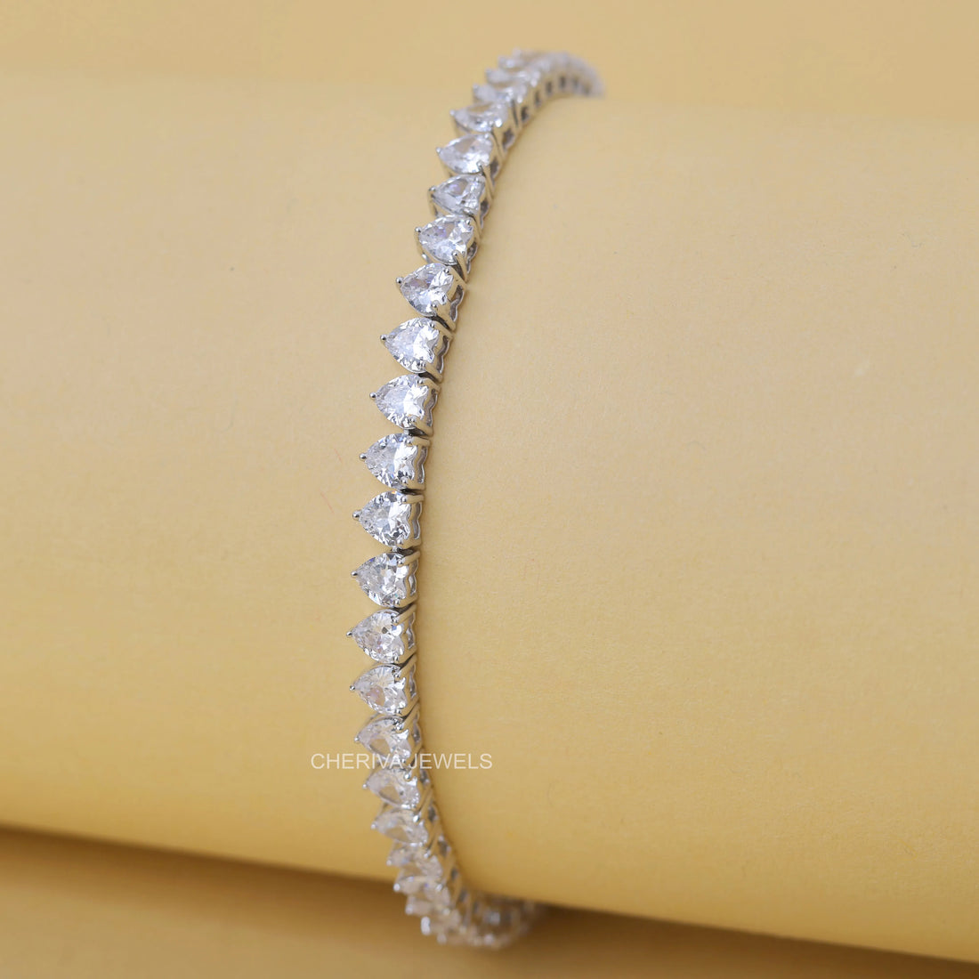 8.2 Carat Heart Shaped Diamond Bracelet