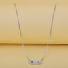 Round Cut Diamond Evil Eye Pendant in White Gold - Cheriva Jewels