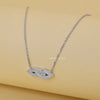 Round Cut Diamond Evil Eye Pendant in White Gold - Cheriva Jewels