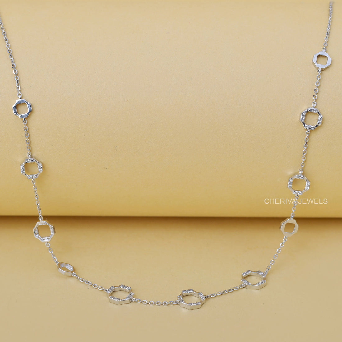Round Cut Lab Diamond Layered Necklace