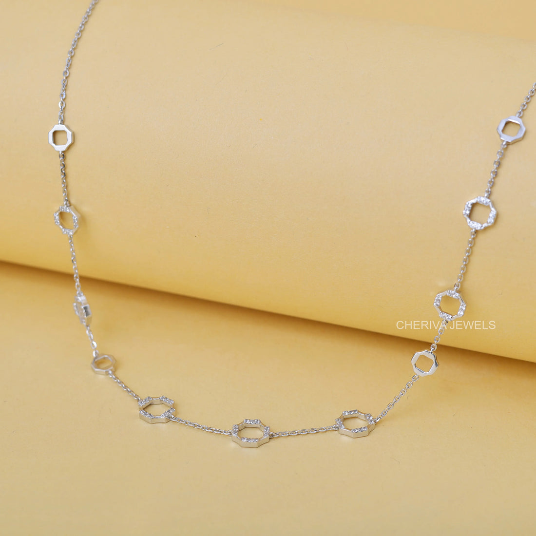 Round Cut Lab Diamond Layered Necklace