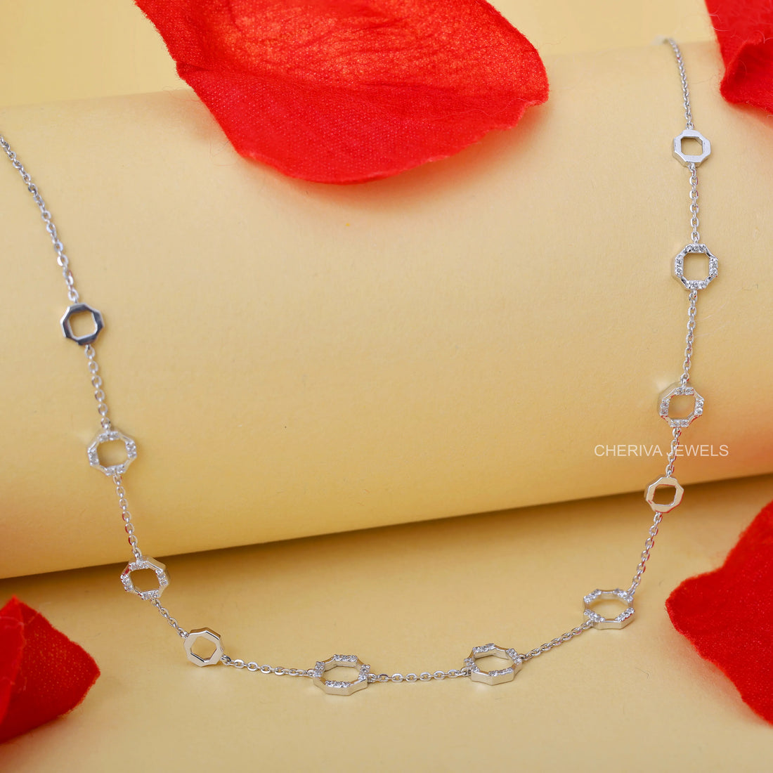 Round Cut Lab Diamond Layered Necklace