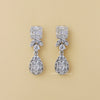 Round And Baguette Lab Diamond Drop Earrings - Cheriva Jewels