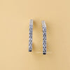 Round Cut Lab Diamond Square Hoop Earrings - Cheriva Jewels