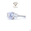 Diamond ring with Cheriva Jewels logo on a white background