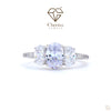 Diamond ring with Cheriva Jewels logo on a white background