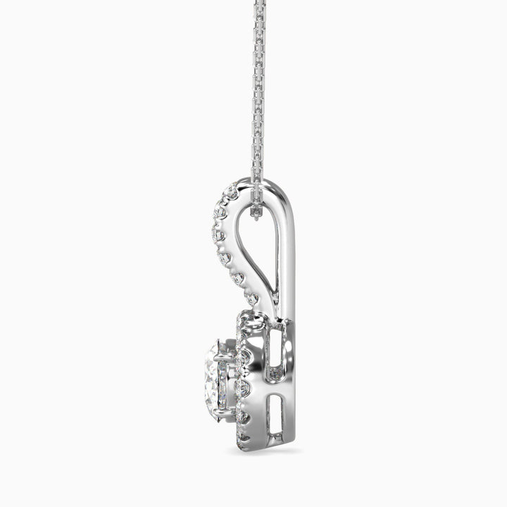 Diamond pendant on a white background