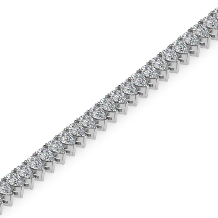 Diamond tennis bracelet on a white background