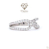 Diamond ring with Cheriva Jewels logo on a white background