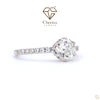Round Diamond ring with Cheriva Jewels logo on a white background