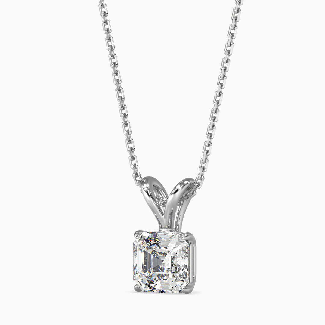 Diamond pendant on a white background