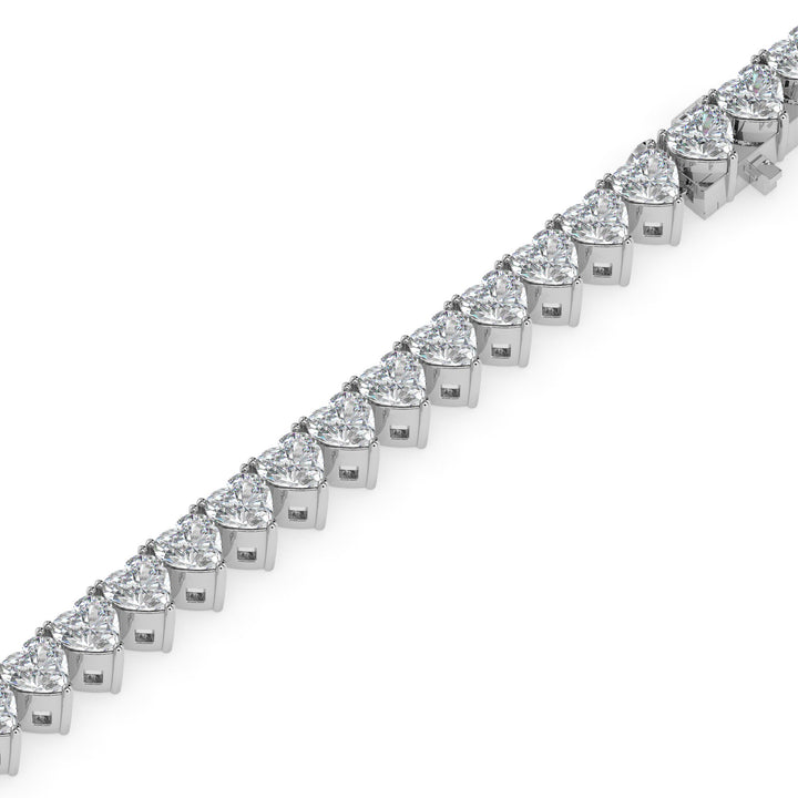 Diamond tennis bracelet on a white background