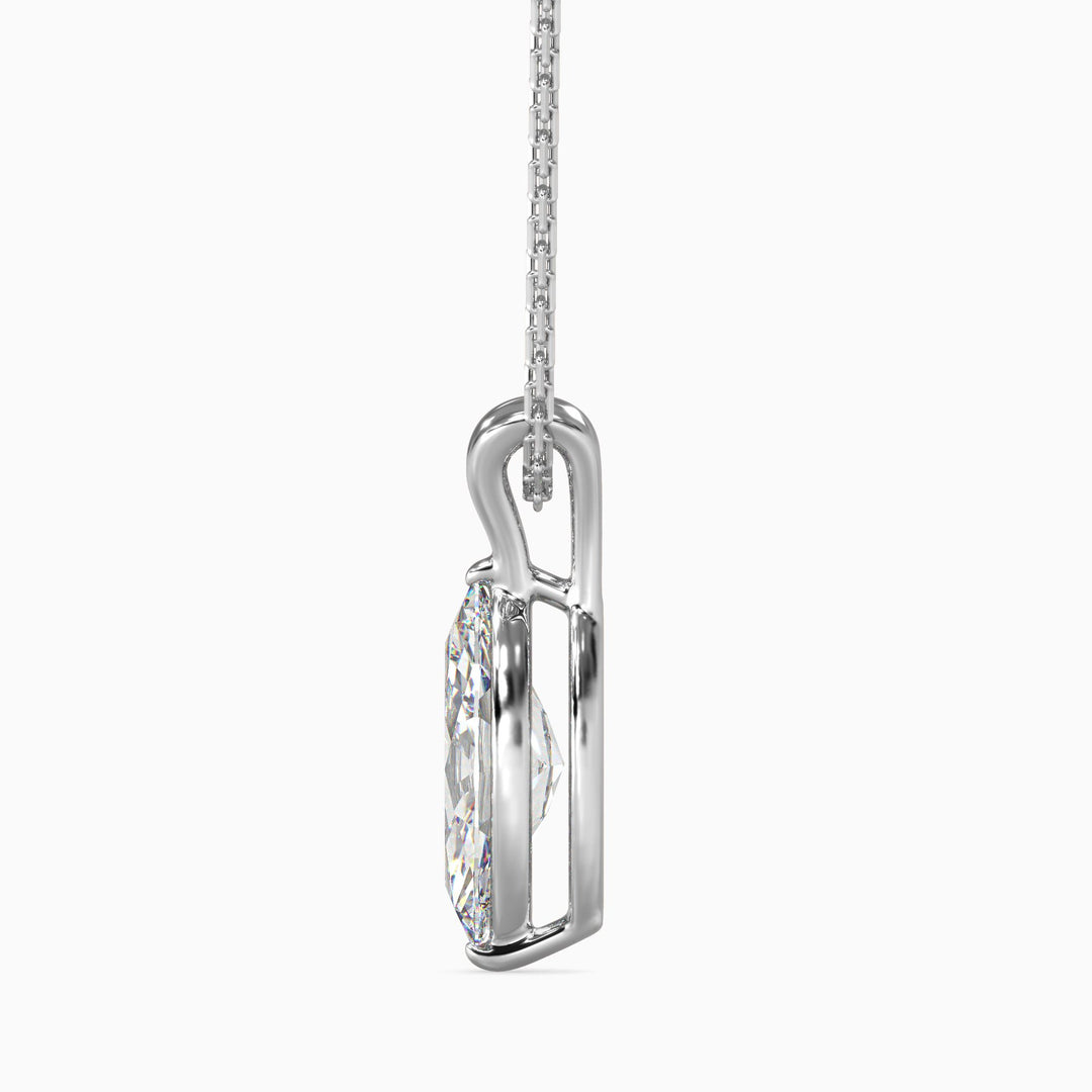 Diamond pendant on a white background