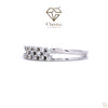 Solitare ring with diamonds on a white background featuring the Cheriva Jewels.