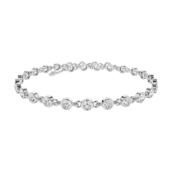Diamond bracelet on a white background
