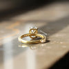 oval brilliant cut diamond ring, IGI certified.