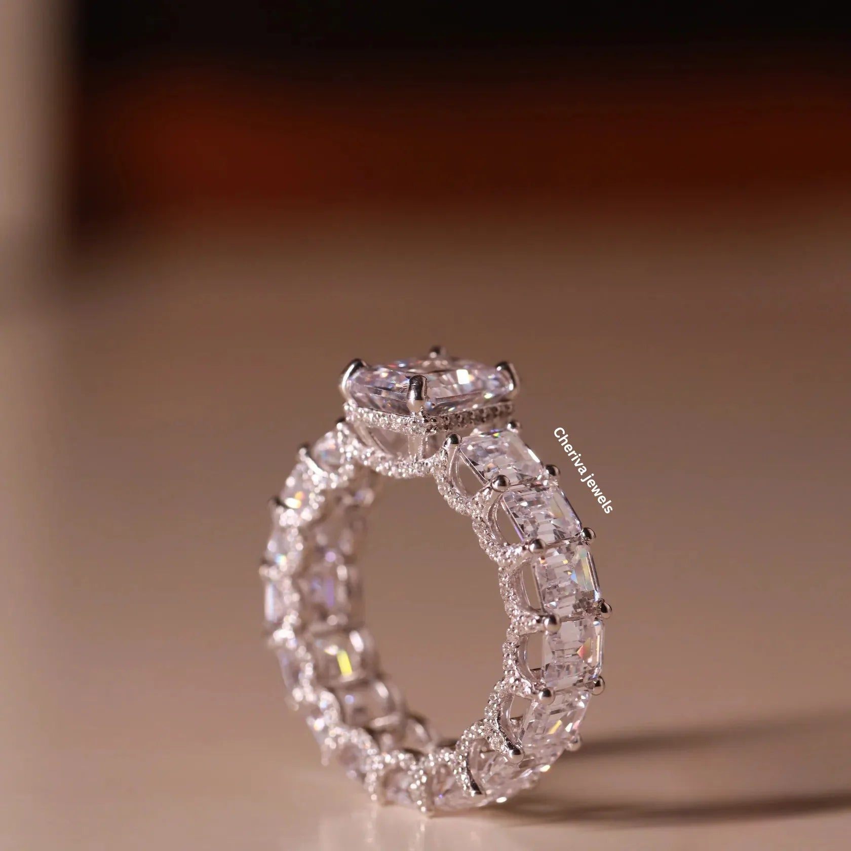 Radiant Cut Diamond Ring, Lab Grown Diamond Engagement Ring