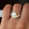 2 CT Marquise Cut Lab Grown Diamond Cluster Halo Engagement Ring