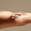 pear cut diamond in solid gold.