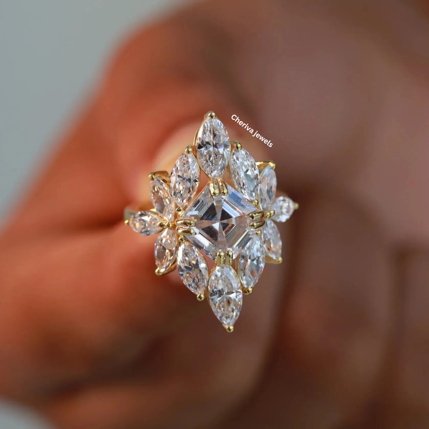 Asscher Engagement Ring - Solitaire Diamond