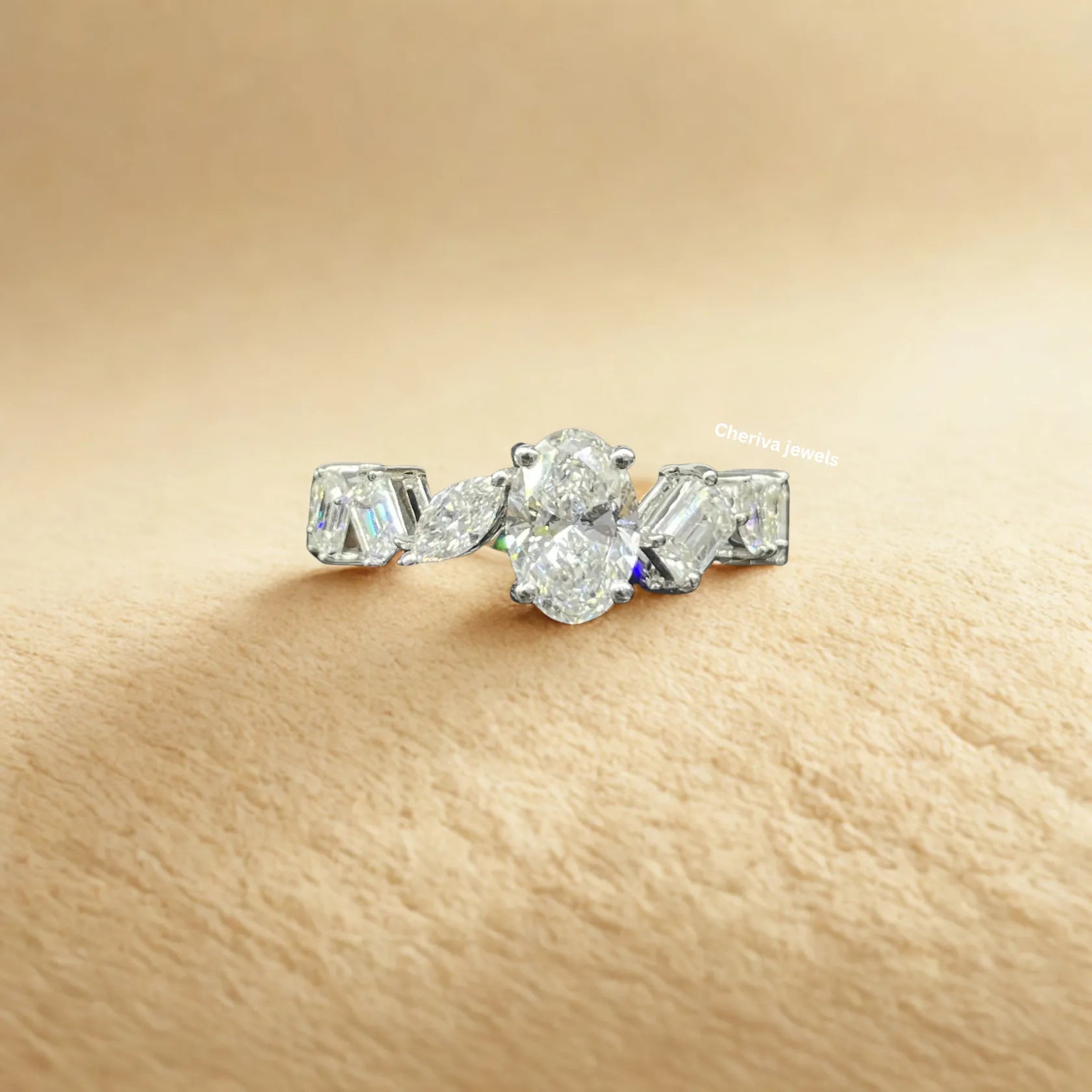 Oval Cut Vintage Diamond Engagement Ring