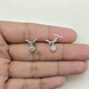 Lab Grown Diamond Ribbon Earring with Round Diamonds
