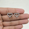 0.55 CT Heart Shape Lab Grown Diamond Stud Earrings