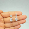 6 CT Emerald & Pear Lab Grown Diamond Drop Earrings