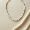 Round Diamond Necklace, Lab Grown Diamond Tennis Necklace
