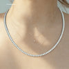 12 CT Round Cut Lab Diamond Tennis Necklace