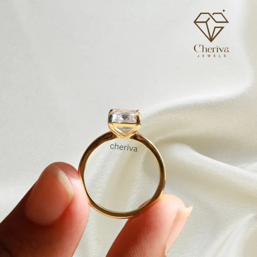 2 Carat Emerald Cut Diamond Solitaire Ring
