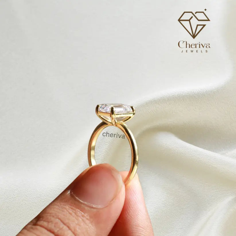 2 Carat Emerald Cut Diamond Solitaire Ring