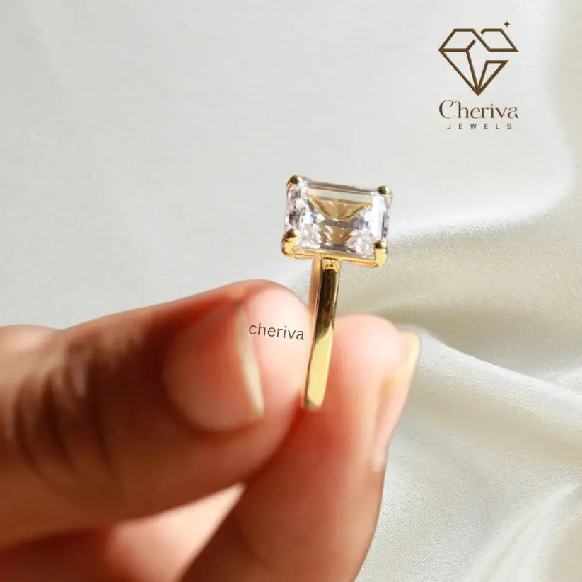 2 Carat Emerald Cut Diamond Solitaire Ring